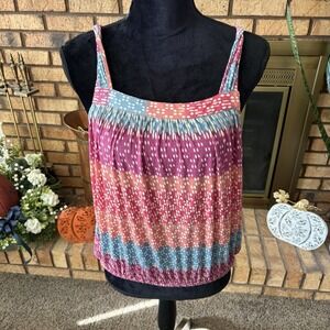 Free People Tank With Twist Straps And Elastic Bottom Women's Size Small/Petite